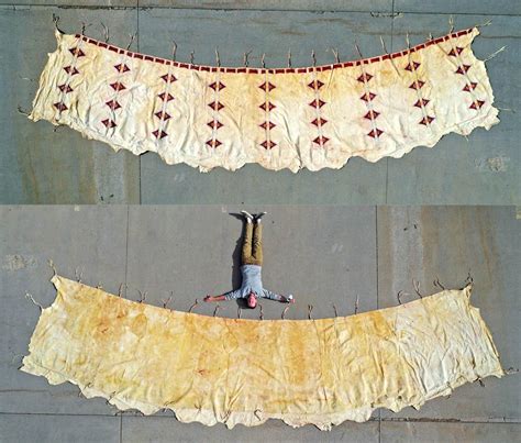 Sold Price 19th C Native American Cheyenne Buffalo Hide Tipi Liner