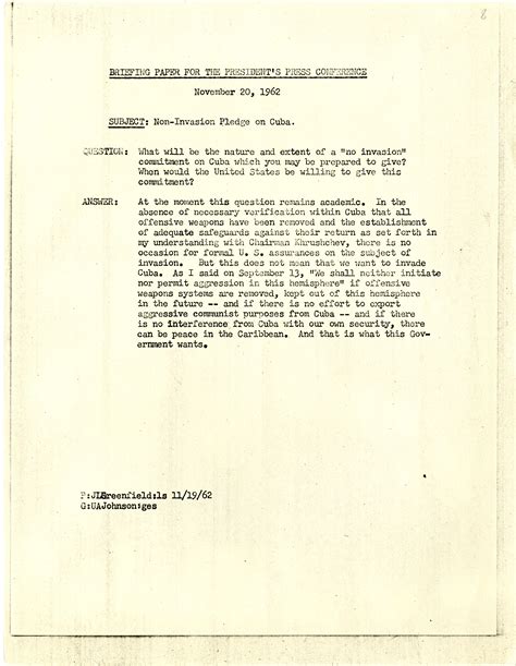 It is often used to influence decisions or offer solutions. 11-20-62 Briefing Paper | JFK Library