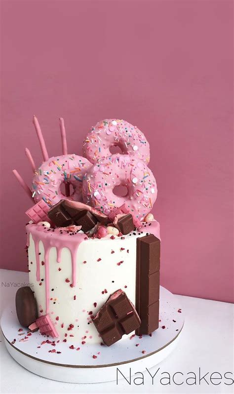 49 cute cake ideas for your next celebration pink icing drip cake candy birthday cakes cool