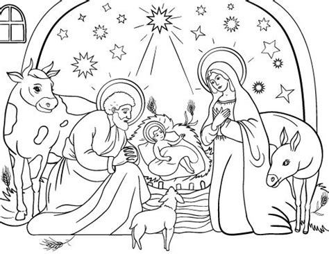Nativity Scene Line Drawing At Getdrawings Free Download