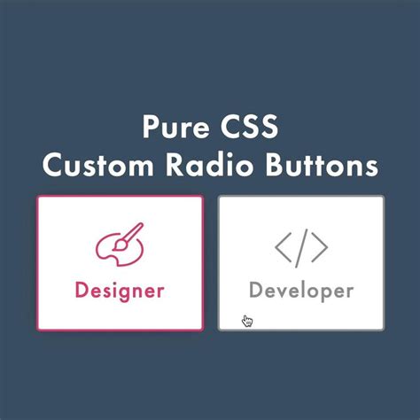 Pure Css Custom Radio Buttons With Svg Icons Video Learn Computer