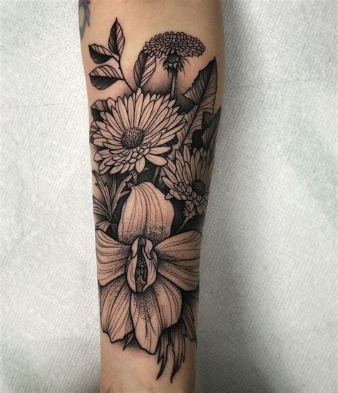 David Mushaney Floral Tattoo Sleeve