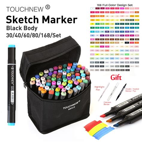Touchnew 30406080168colors Art Markers Set Alcohol Oily Base Sketch