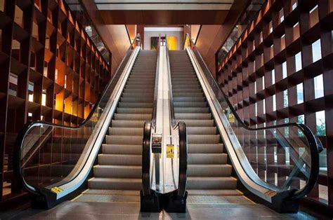 Escalator, moving staircase used as transportation between floors or levels in subways, buildings, and other mass pedestrian areas. Older Couple Attempts To Go Down the Up Escalator, But Why?