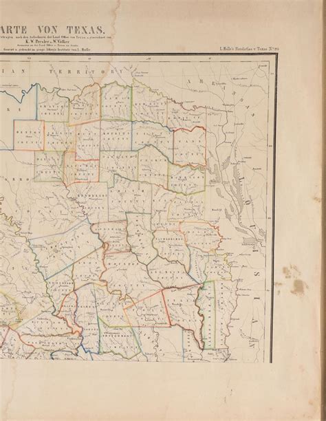 Lot Two Antique Antebellum Maps Map Of Texas Wolfenbuttel