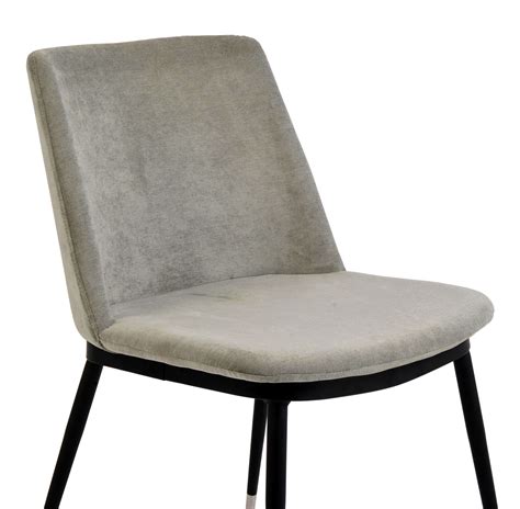Great savings & free delivery / collection on many items. Evora Grey Velvet Chair - Silver Legs (Set Of 2) - TOV ...