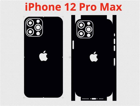Apple Iphone 12 Pro Max Vector Cut File Skin Template Etsy Uk