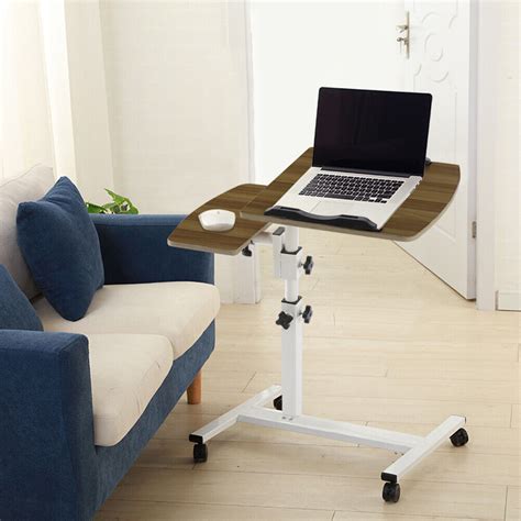 Mobile Laptop Desk Wood Adjustable Notebook Computer Ipad Pc Stand