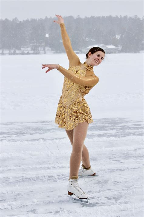 Gold Inspired Figure Skating Dress