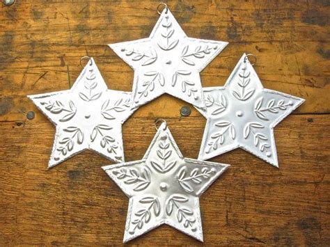 Rustic Metal Stars Embossed Mexican Tin Stars By Foilingstar Tin Foil