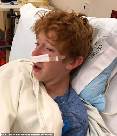 teenager s hilarious ramblings as he comes up from the anaesthetic after having his tonsils out