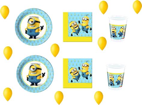 Cdc Kit N°11 Festa E Party Cattivissimo Me Minions 24 Piatti 24