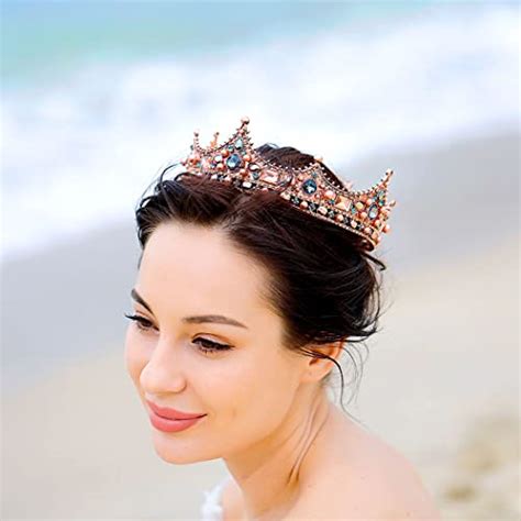 Yean Baroque Vintage Queen Crown Wedding Crowns And Tiaras Rhinestone