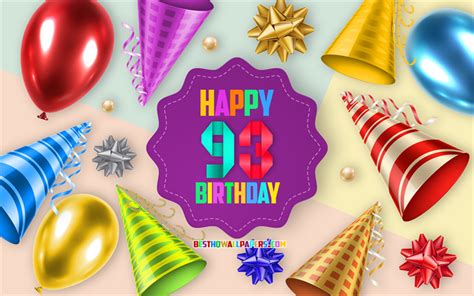 Download Wallpapers Happy 93 Years Birthday Greeting Card Birthday