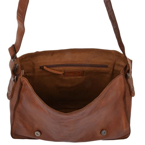 Mens Vintage Leather Messenger Bag Rust 7996 Mens