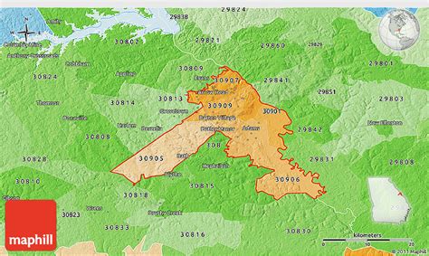 Political Shades 3d Map Of Zip Codes Starting With 309