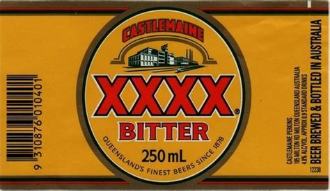 Xxxx bitter is a crisp lager that is best served icy cold sitting under the warm sun. XXXX Bitter 250 ml