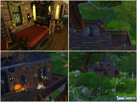 Скачать дом на дереве Witchs от Galadrijella для Симс 4