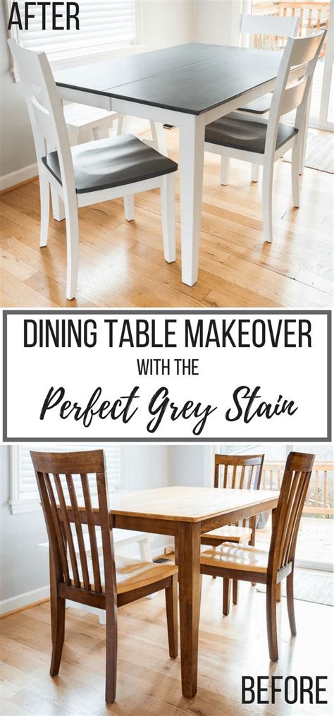 Free shipping and easy returns on most items, even big ones! The Perfect Grey Wood Stain | Dining table makeover, Grey dining tables, Diy dining table