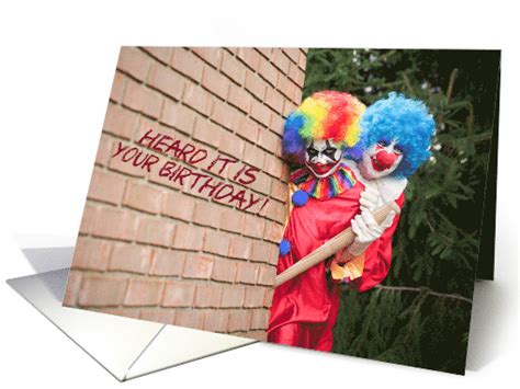 Happy Birthday Creepy Clowns Card 1524904