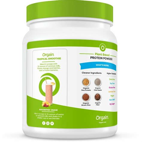 As with the nature force, there's no problem with the actual product, but it. Orgain Organic Plant Based Protein Powder, Vanilla Bean ...