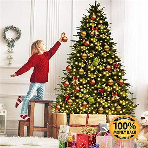 Amazon 7ft Artificial Christmas Pre Lit Spruce Hinged Tree W 460 Led