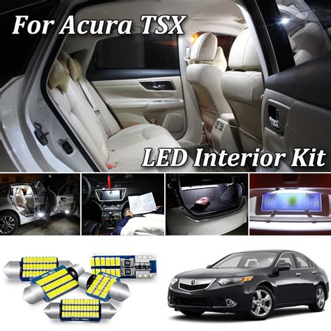 100 White Canbus Led Car Interior Lights Package Kit For Acura TSX Led