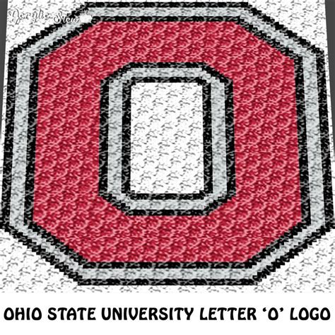Ohio State University Osu Buckeyes Letter O Logo Crochet Graphgan