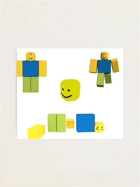 Roblox Oof Noobs Sticker Pack Photographic Print By Smoothnoob