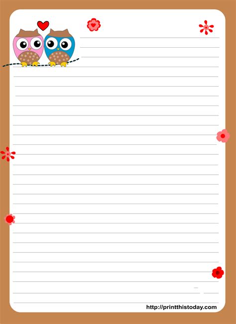 Below you'll find fun and useful lined writing paper for kids. 7 Best Images of Printable Note Paper With Lines - Heart ...