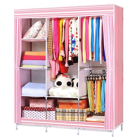 Shelf organizer storage & organization : 2020 Large Capacity Portable Bedroom Wardrobe Closet ...