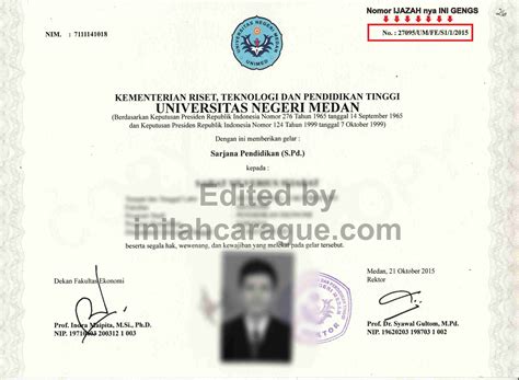 Penjelasan Letak Nomor Ijazah SD, SMP, SMA, D3, S1 Lengkap