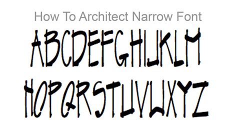 How To Write Like An Architect Creating A Narrow Architectural Font
