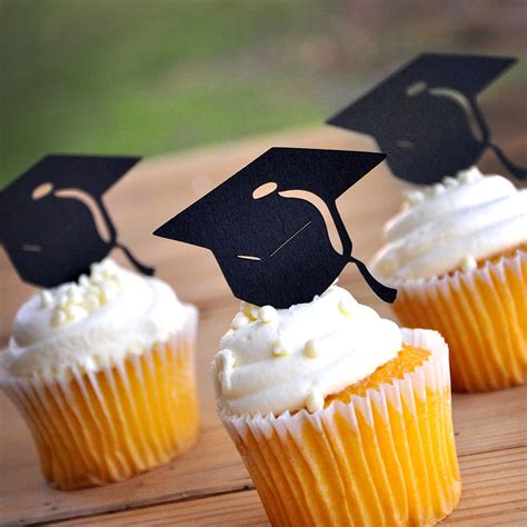 Graduation Cap Cupcake Toppers Ships In 1 3 Business Days Graduation