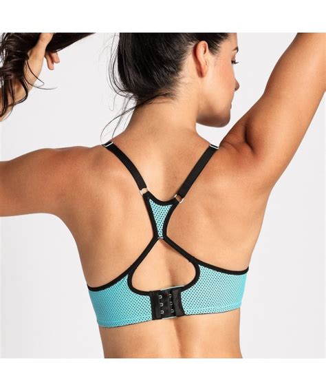 Womens Racerback Lift Comfort Mesh Underwire Foam Push Up Sports Bra Blue Cj11r3q80s5