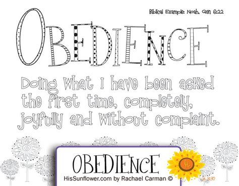 5 Obedience Coloring Page Update 2021 Buku Gambar Mewarnai