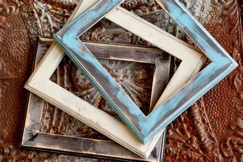 8x10 Natural Pine Wood Distressed Picture Frame With Rustic Routered