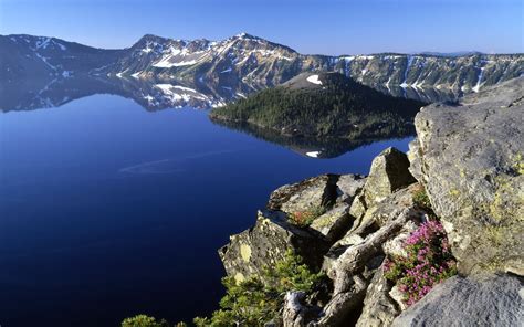 Crater Lake Wallpaper Hd Background