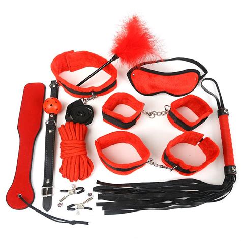 Buy 10pcs New Leather Bondage Set Restraints Adult Games Sex Toys For Couples Woman Slave Game