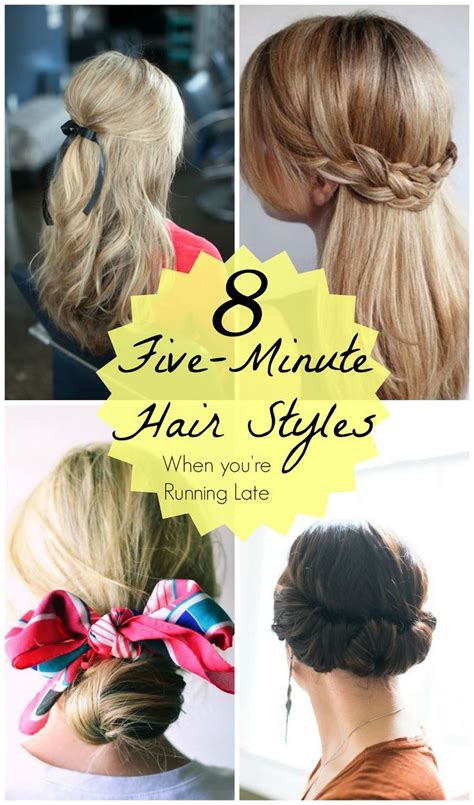 5 Minute Hairdos That Will Transform Your Morning Routine2 Cute Hairstyles Hair Styles Quick