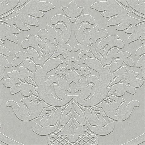 As Creation Paintable Plain Embossed Floral Damask Wallpaper