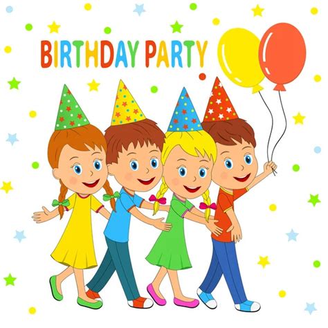 Kids Birthday Party — Stock Vector © Iris828 254664804