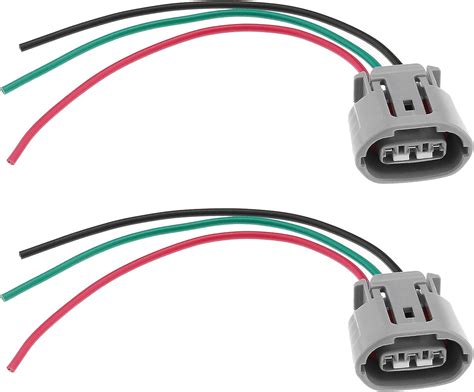 2 X 3 Pin Alternator Plug Wiring Harness Replacement 6189 0443 Compatible With Toyota Compatible