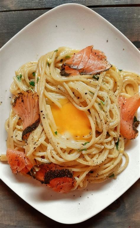 Smoked Salmon Spaghetti Carbonara The Perfectly Imperfect Life