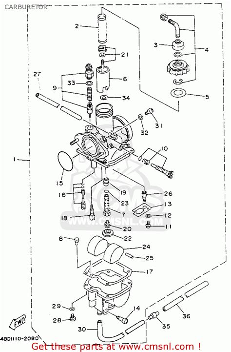 Honda trx200sx fourtrax 200sx 1986 usa carburetor schematic 1. Yamaha Bear Tracker 250 Parts Diagram - Free Wiring Diagram