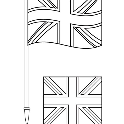 Drapeau anglais à colorier et a imprimer - tout degorgement