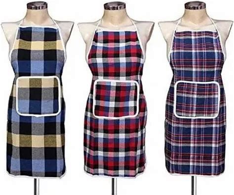 Multicolor Checked Print Cotton Apron For Kitchen Size Medium At Rs 100 In Ghaziabad