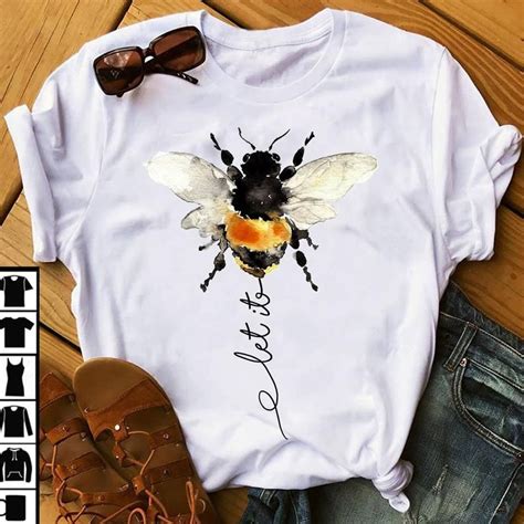 Let It Be Bee Shirt Funny Save The Bees Honey Bees Bumble Etsy T