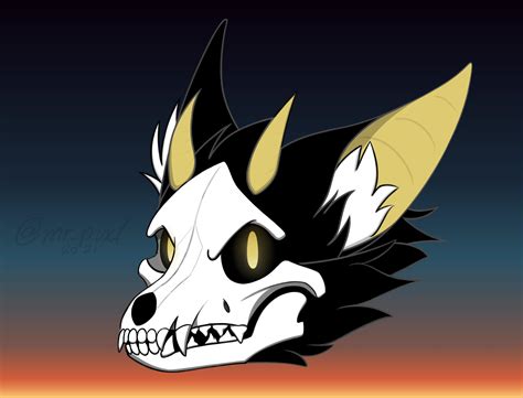 I Finished The Skull Dog I Was Drawing Howd I Do Rfurryartschool