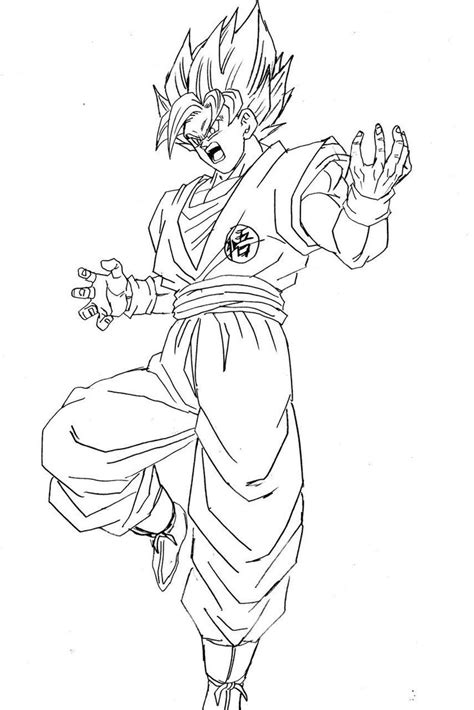 Dibujos De Goku Ssj Blue Kaioken Para Colorear Pdmrea Sexiz Pix